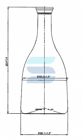 бутылка стеклянная п-34 500 мл «bell»